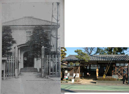 町役場（左写真）とおせん茶屋（右写真）