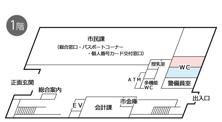 第2庁舎1階レイアウト図