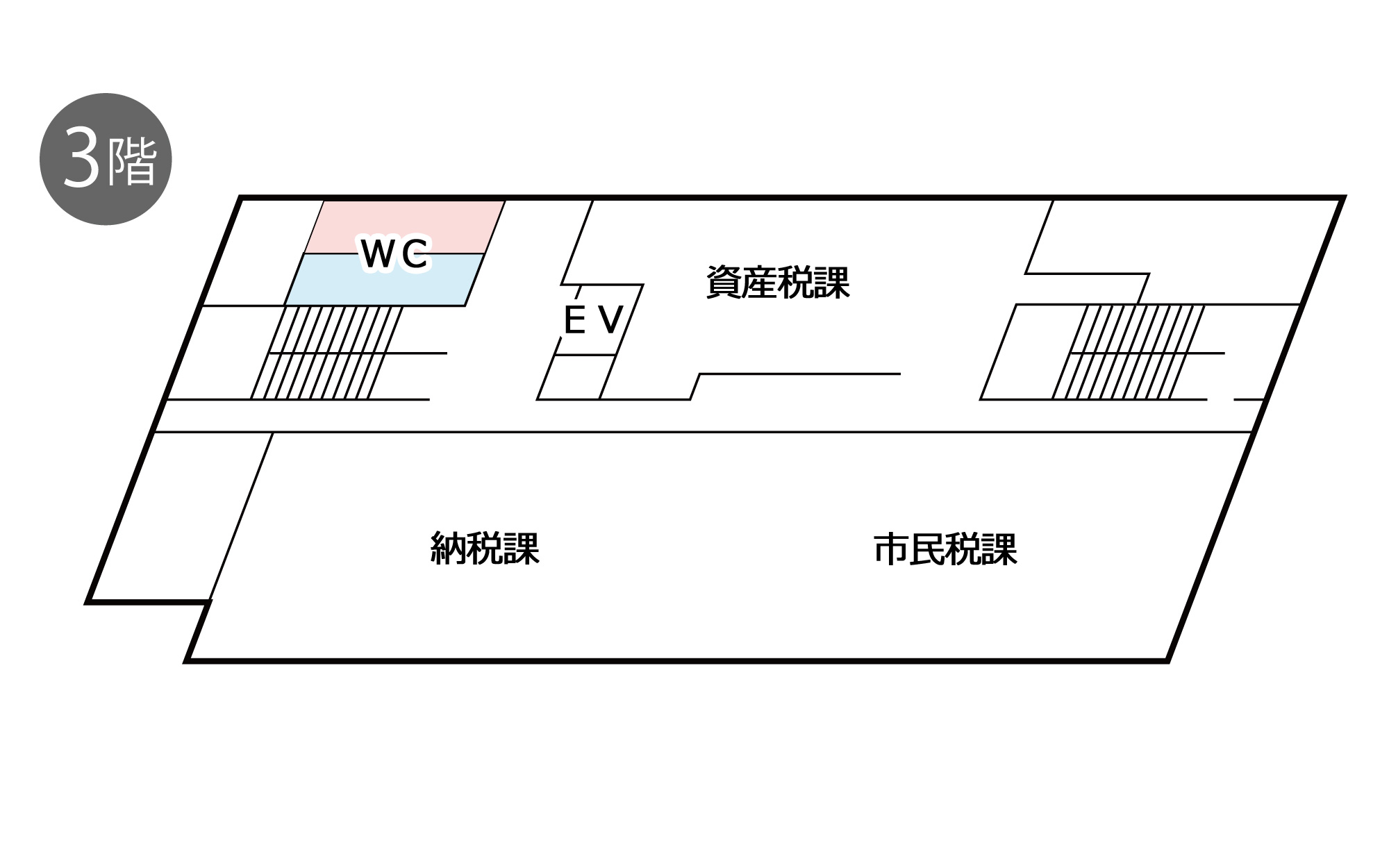 第2庁舎3階レイアウト図