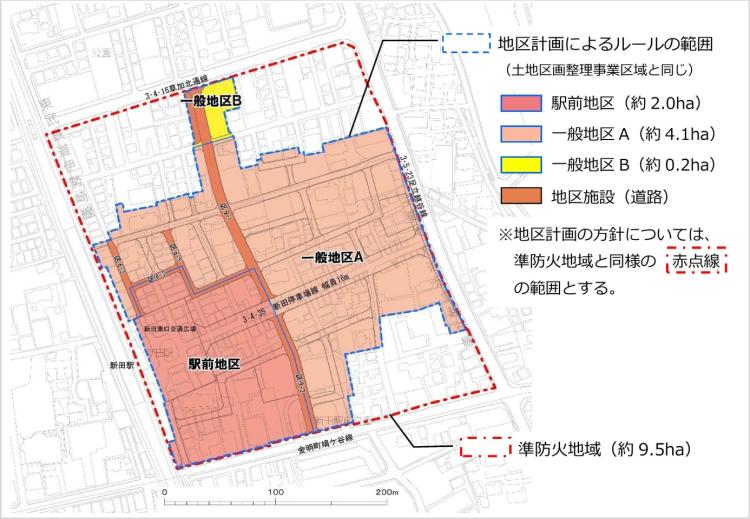 新田駅東口地区地区計画