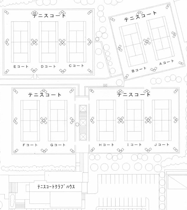 テニスコート配置図