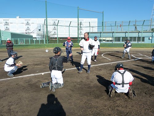 中学生軟式野球強化練習会の様子2