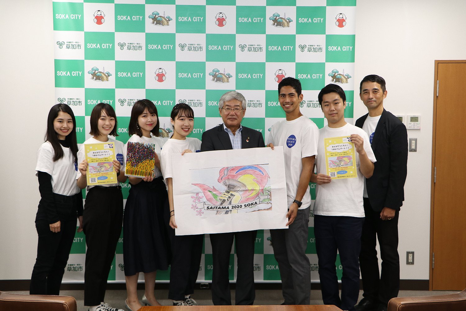 つまようじでつくるモザイクアートが完成