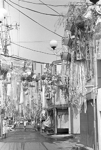 新田駅前商店街七夕まつりの様子