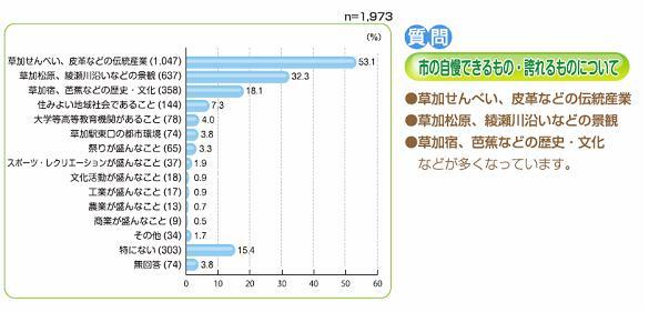 市の自慢できるもののグラフ