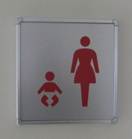 女性用トイレ乳児の表示