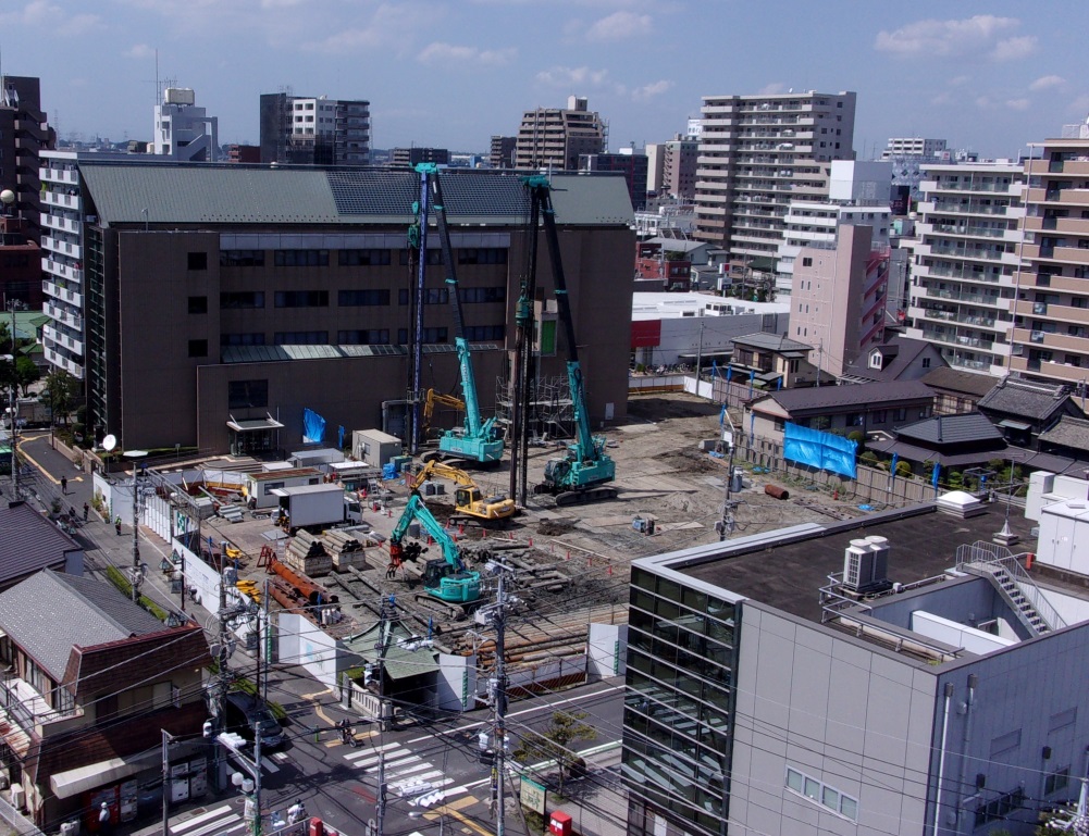 新庁舎建設(杭引き抜き)