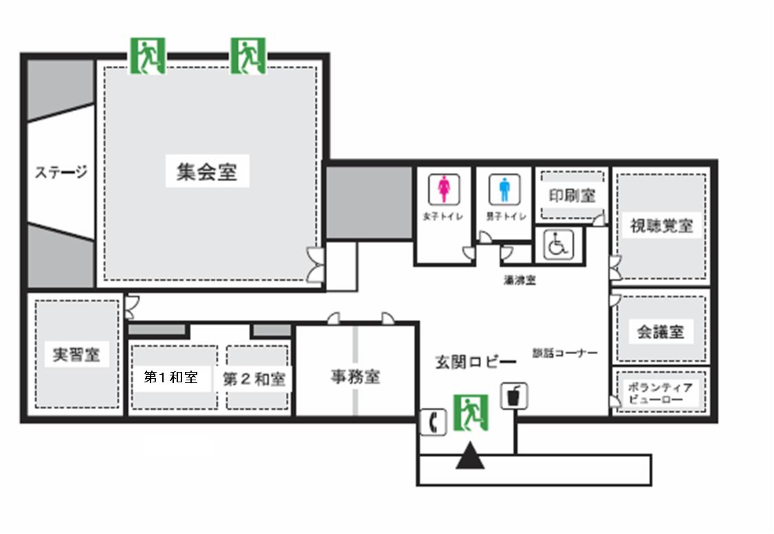 原町コミセン施設図