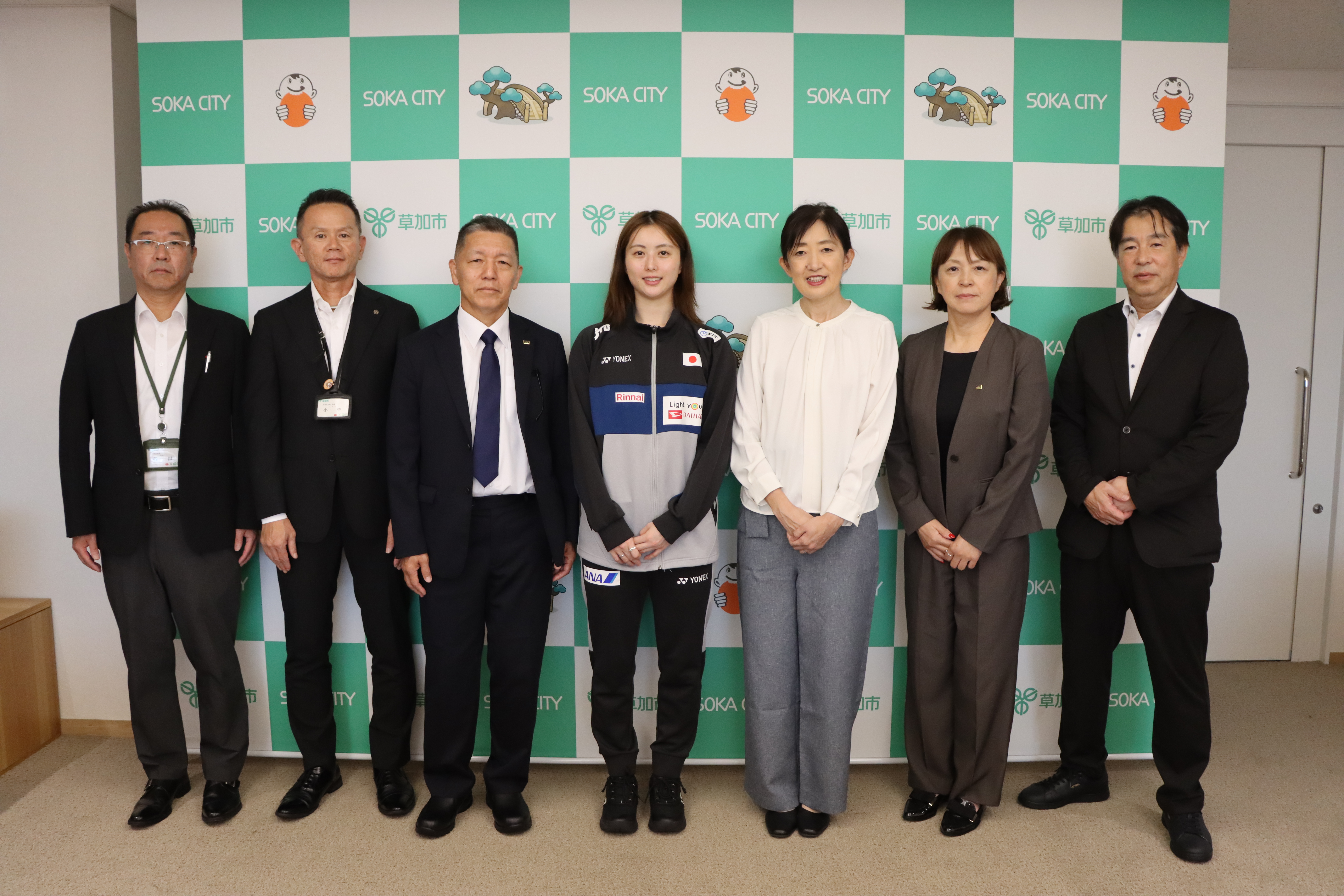 ヨネックスの皆さんと市長