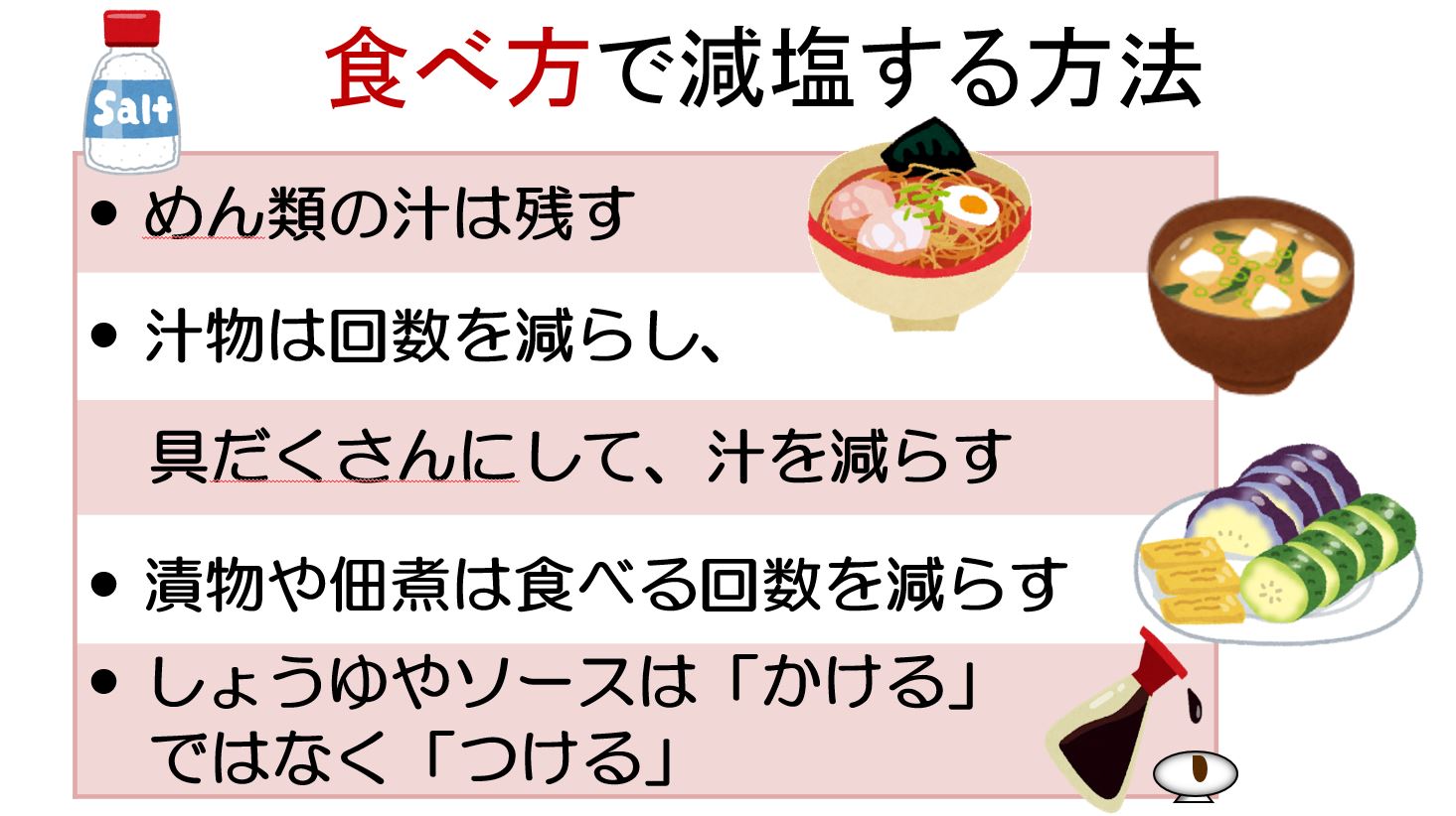 食べ方で減塩