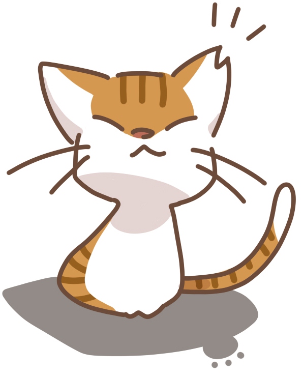 耳カット猫のイラスト