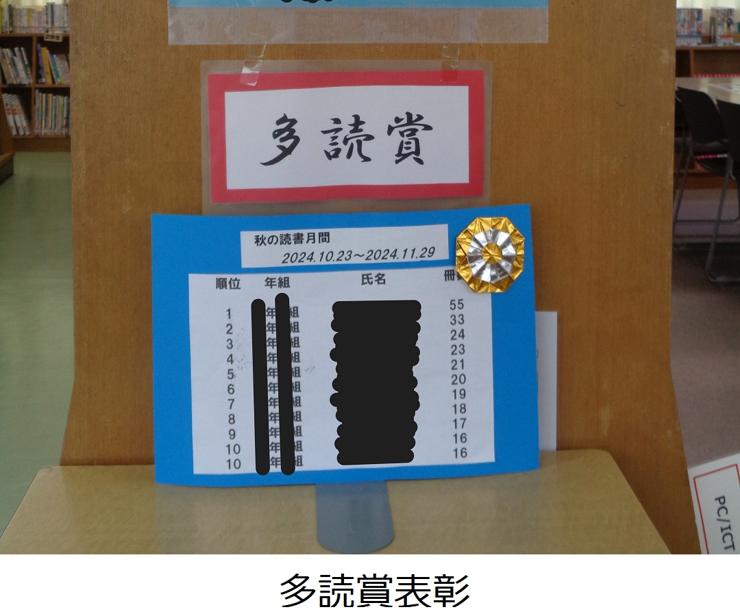 【栄中】多読賞表彰