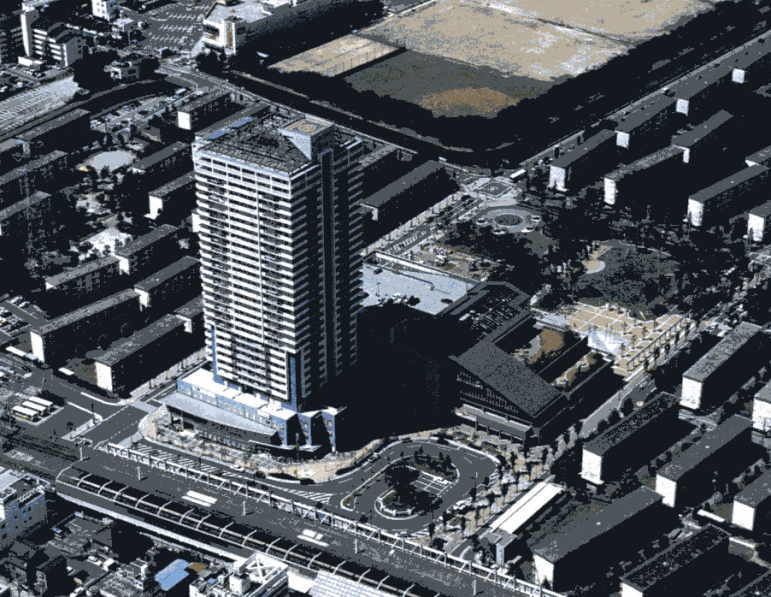 松原団地駅前西口地区開発の画像