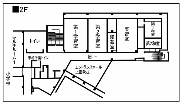 谷塚文化センター2階間取り図