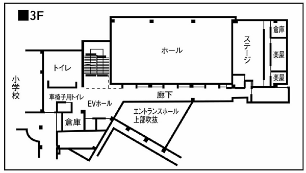 谷塚文化センター3階間取り図