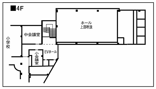 谷塚文化センター4階間取り図