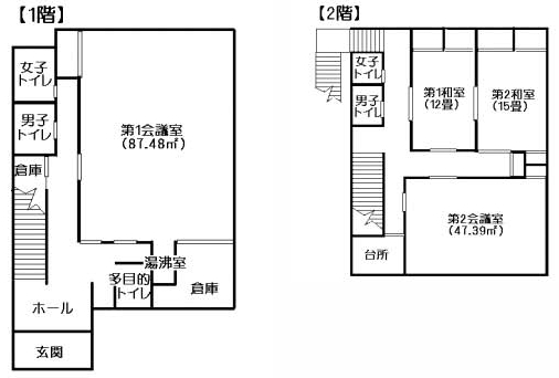 谷塚南ふれあいセンター平面図の画像