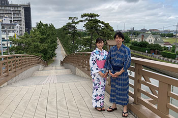 草加宿芭蕉庵浴衣の着付け・レンタル