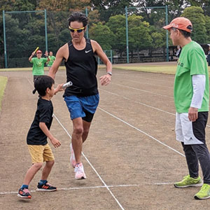 リレーマラソン IN そうか公園の様子