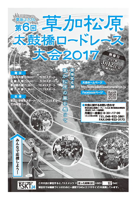 第6回草加松原太鼓橋ロードレース大会2017の画像