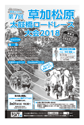 第6回草加松原太鼓橋ロードレース大会2018の画像